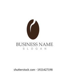 coffee bean icon vector illustration template