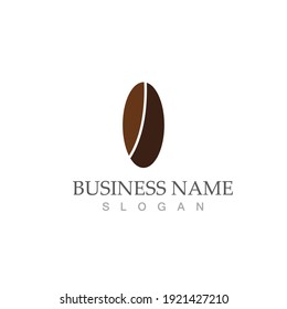 coffee bean icon vector illustration template