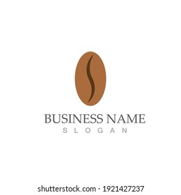 coffee bean icon vector illustration template