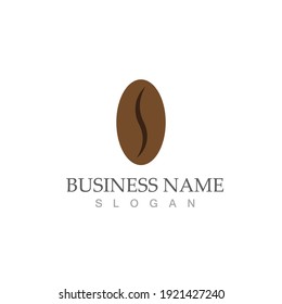 coffee bean icon vector illustration template
