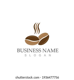 coffee bean icon vector illustration template
