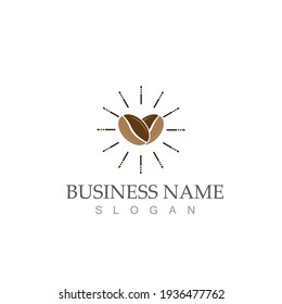 coffee bean icon vector illustration template