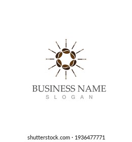 coffee bean icon vector illustration template