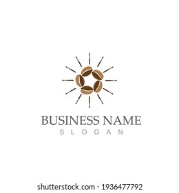 coffee bean icon vector illustration template