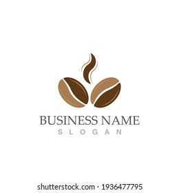 coffee bean icon vector illustration template