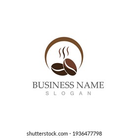 coffee bean icon vector illustration template