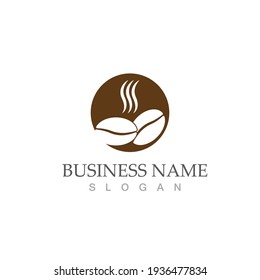 coffee bean icon vector illustration template