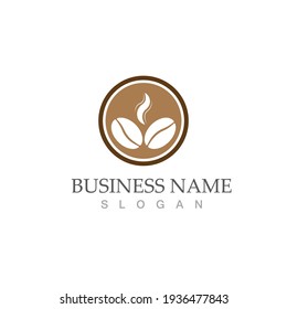 coffee bean icon vector illustration template