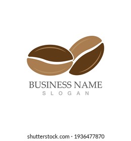 coffee bean icon vector illustration template