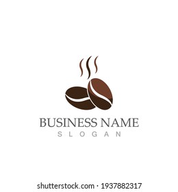 coffee bean icon vector illustration template