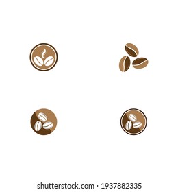 coffee bean icon vector illustration template