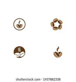 coffee bean icon vector illustration template