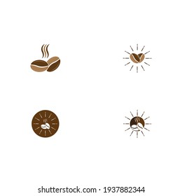 coffee bean icon vector illustration template