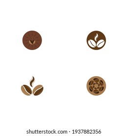 coffee bean icon vector illustration template