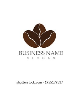 coffee bean icon vector illustration template
