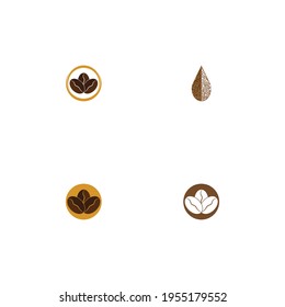 coffee bean icon vector illustration template