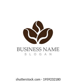 coffee bean icon vector illustration template