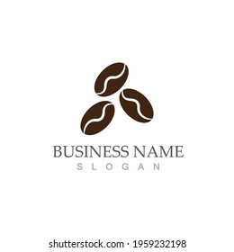 coffee bean icon vector illustration template