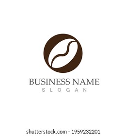 coffee bean icon vector illustration template