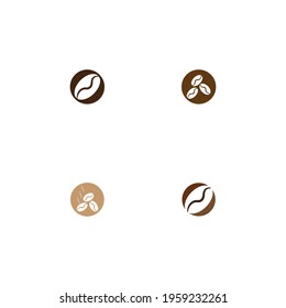 coffee bean icon vector illustration template