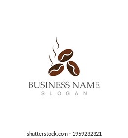 coffee bean icon vector illustration template