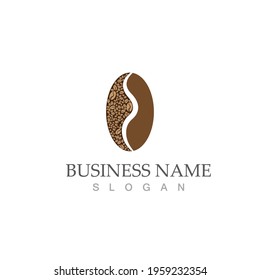 coffee bean icon vector illustration template