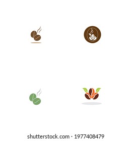 coffee bean icon vector illustration template