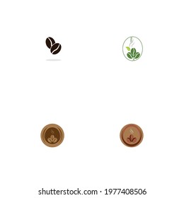 coffee bean icon vector illustration template