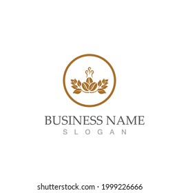 coffee bean icon vector illustration template