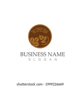 coffee bean icon vector illustration template