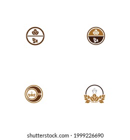 coffee bean icon vector illustration template