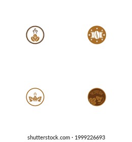 coffee bean icon vector illustration template