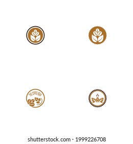 coffee bean icon vector illustration template