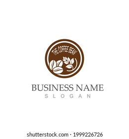 coffee bean icon vector illustration template