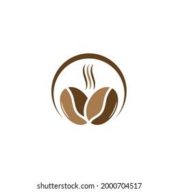 coffee bean icon vector illustration template