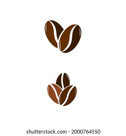coffee bean icon vector illustration template