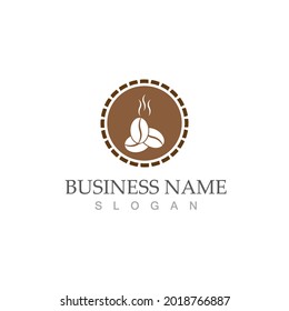 coffee bean icon vector illustration template