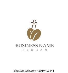 coffee bean icon vector illustration template