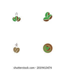coffee bean icon vector illustration template