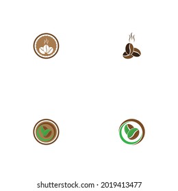 coffee bean icon vector illustration template