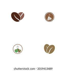coffee bean icon vector illustration template