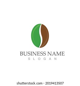 coffee bean icon vector illustration template