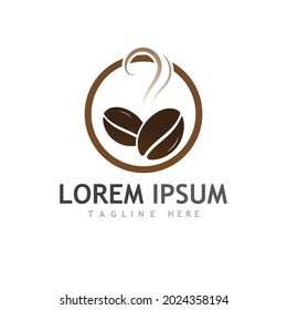 coffee bean icon vector illustration template