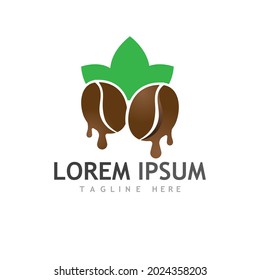 coffee bean icon vector illustration template