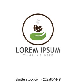 coffee bean icon vector illustration template