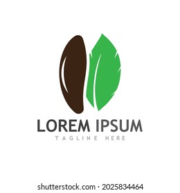 coffee bean icon vector illustration template