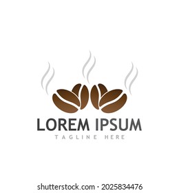coffee bean icon vector illustration template