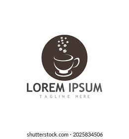 coffee bean icon vector illustration template