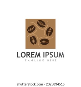 coffee bean icon vector illustration template