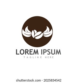 coffee bean icon vector illustration template